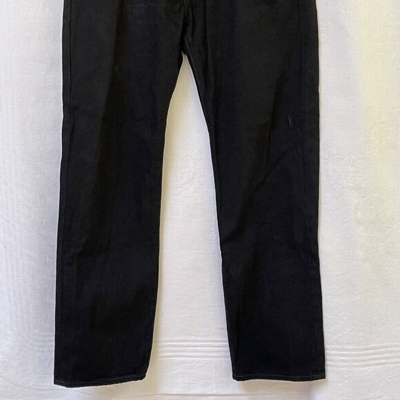 Levis 501 Black Jeans Mens 36 X 32 Regular FIt Casual Dark Wash Travel Vacation - Picture 3 of 13